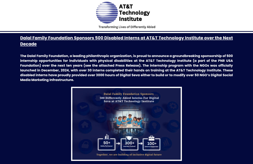 Dalal Family Foundation Sponsors